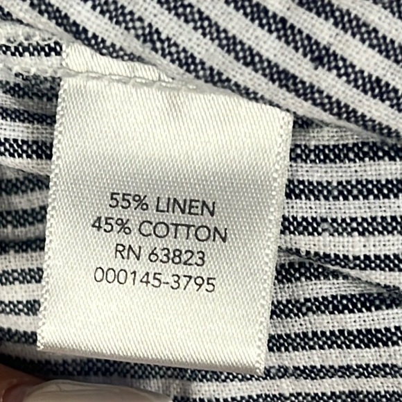 Christopher & Banks Linen Blend Pull On Size Medium Cropped Wide Leg Pants - Picture 6 of 10